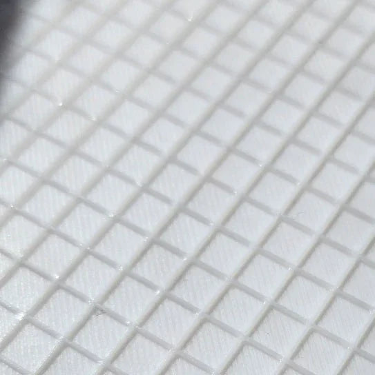 White rhinestone tumbler template with grid pattern for precise crafting and bling designs