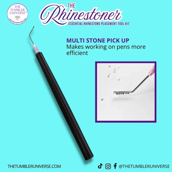 Multi stone pick up tool for rhinestone placement, part of The Rhinestoner essential kit