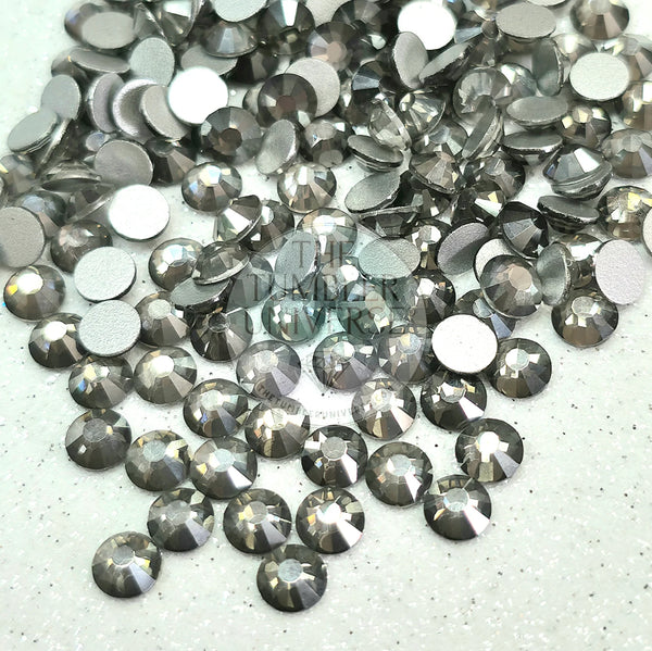 Czech grey rhinestones from thetumbleruniverse.com