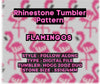 Flamingo rhinestone tumbler pattern for HOGG 20oz Duo, SS16/4mm stones, digital follow-along file