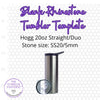 Blank rhinestone tumbler template for Hogg 20oz straight/duo, SS20/5mm stones, grid guide included