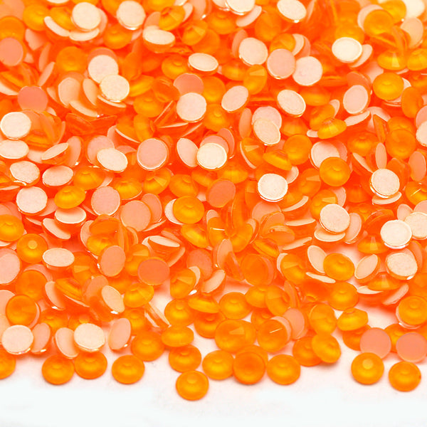 Neon Orange Glass Rhinestones