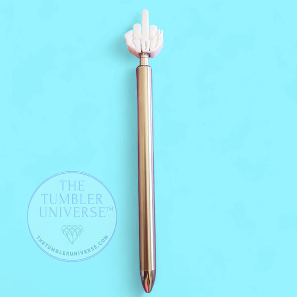 Rhinestone placement tool with flatback flipper tip for tumbler crafting on teal background
