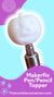White pumpkin-shaped Makerflo pen topper for crafting, perfect for rhinestone tumbler projects and DIY decor.