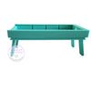 Teal rhinestone sorting tray with compartments and legs for crafting organization