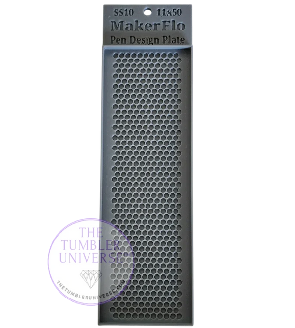 MakerFlo Pen Design Plate SS10 11x50 for rhinestone crafting and tumbler bling projects