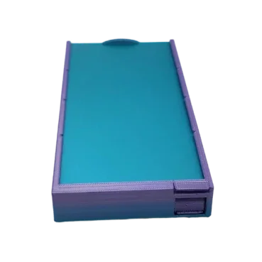 Purple and teal flatback flipper tumbler tool for rhinestone crafting