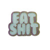 Iridescent glittery 'EAT SHIT' text design for crafting projects