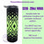 Black and neon green rhinestone tumbler with geometric pattern, SS16 20oz HOGG design for beginner/intermediate crafters