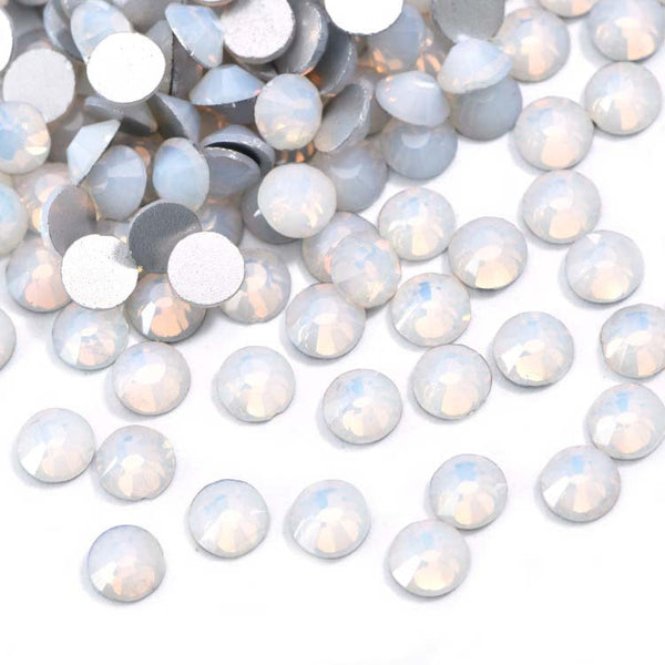 White Opal Glass Rhinestones