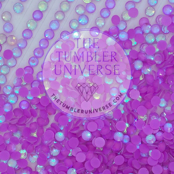 Neon AB Purple Glass Rhinestones