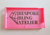 Custom logo in rhinestone tray