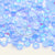 Iridescent blue rhinestones for crafting and tumblers, sparkling with holographic shine.