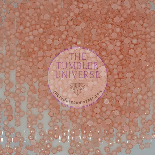 Frosted - Lt.Peach Glass Rhinestones