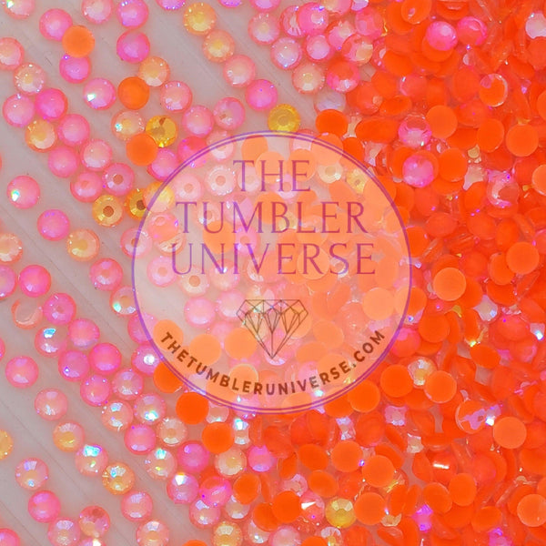 Neon AB Hyacinth Glass Rhinestones