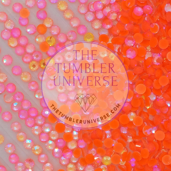 Neon AB Hyacinth Glass Rhinestones