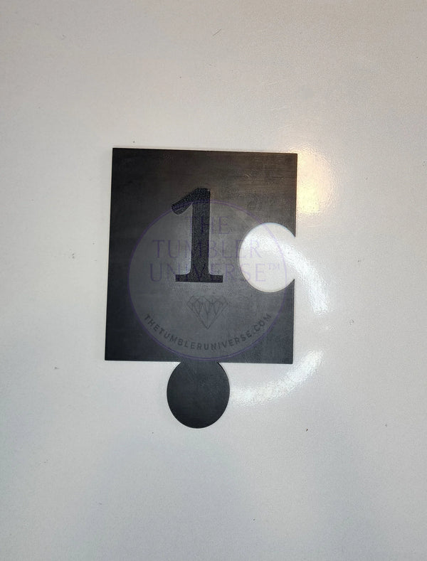 Black rhinestone tumbler template with number 1 design for crafting projects