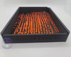 Scattered Gems XL rhinestone tumbler template with vibrant orange stones for crafting projects