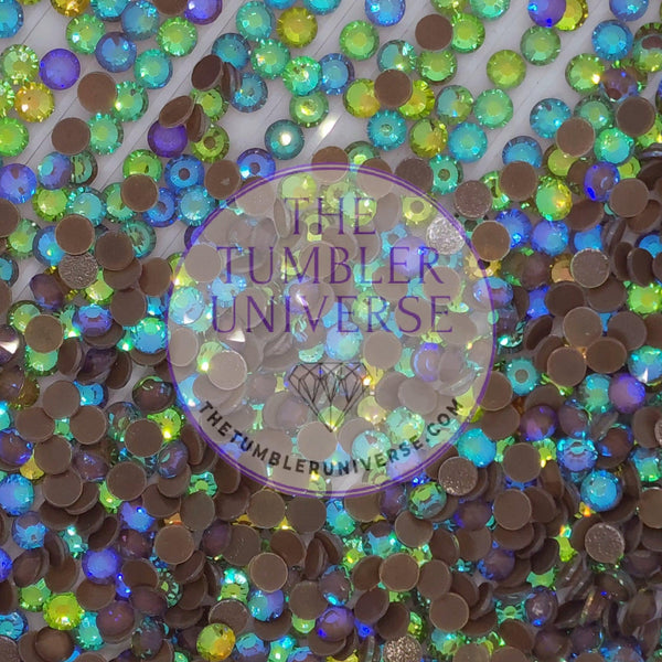 Neon AB Coffee Glass Rhinestones