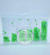 Green rhinestones in clear organizer, perfect for tumbler bling and crafting projects