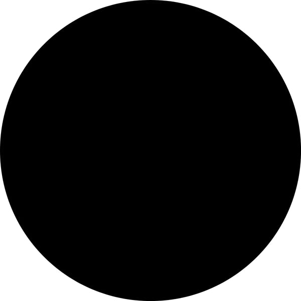 Solid black circular shape on white background