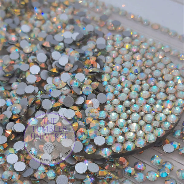 Aqua Opulence non-hotfix flatback glass rhinestones by The Tumbler Universe