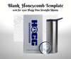 Blank ss16 Honeycomb Template - 25oz Straight Duo Skinny Hogg Rhinestone Template - The Tumbler Universe