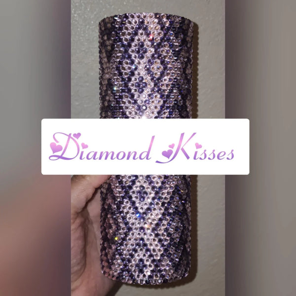 Diamond Kisses Rhinestone Tumbler Pattern and Template -SS20 - Hogg 20oz straight skinny - The Tumbler Universe