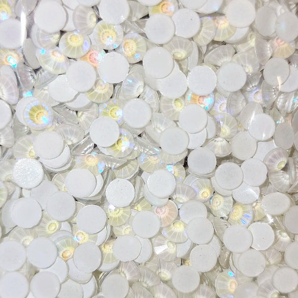 White Luminous non-hotfix flatback glass rhinestones by The Tumbler Universe