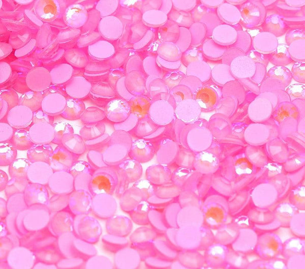 Pink rhinestones for crafting and tumblers, sparkling and flatback design