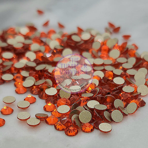 Orange Hyacinth 2088 non-hotfix flatback glass rhinestones by The Tumbler Universe