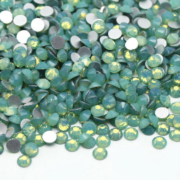 Green Opal Glass Rhinestones