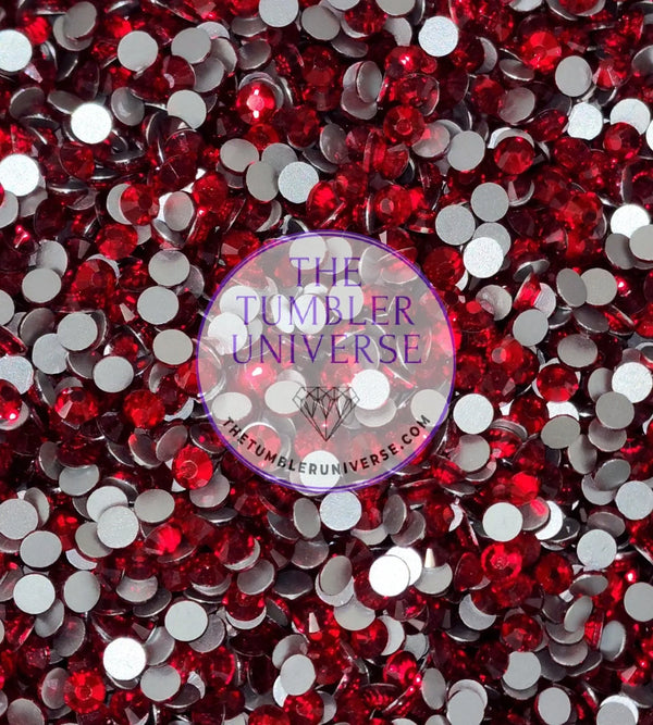 Siam non-hotfix flatback glass rhinestones by The Tumbler Universe