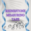 Rhinestone measuring tape with sparkling gems for crafting precision