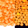 Vibrant orange rhinestones with flatback design, perfect for tumbler bling and crafting projects.