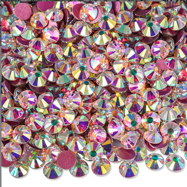 Crystal_AB_Rose_Back glass rhinestones